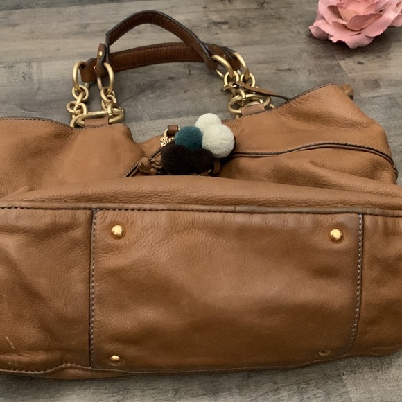 VINTAGE JUICY COUTURE BROWN LEATHER PURSE - Picture 8 of 10